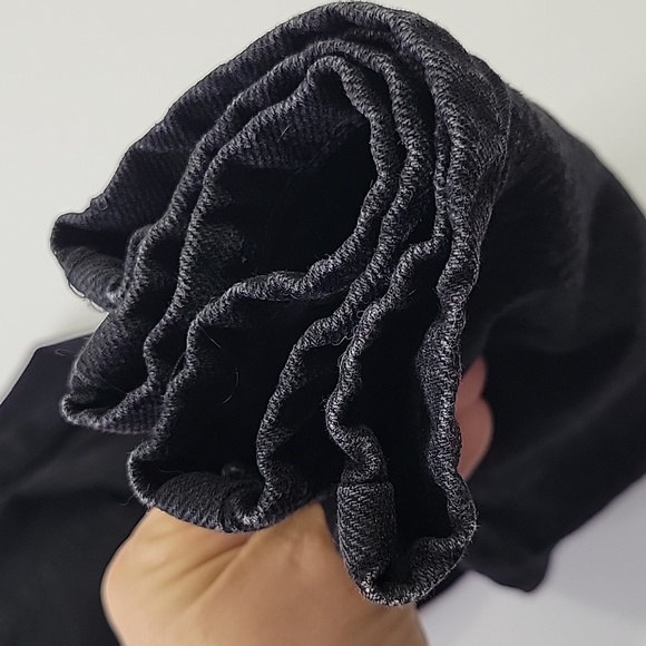 Boohoo BLUE Black Distressed High Waist Jeans SZ 10 - Picture 14 of 14